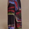 Pantalones rectos de gasa Rachel – Estampado Multi Fluid Reverie Pantalones rectos de gasa Rachel – Estampado Multi Fluid Reverie
