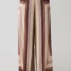 Pantalones rectos de gasa Rachel – Rayas multicolores Pantalones rectos de gasa Rachel – Rayas multicolores