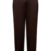 Pantalones rectos de mezcla de seda Kayla – Chocolate oscuro Pantalones rectos de mezcla de seda Kayla – Chocolate oscuro