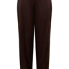Pantalones rectos de mezcla de seda Kayla – Chocolate oscuro Pantalones rectos de mezcla de seda Kayla – Chocolate oscuro