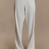 Pantalones rectos de satén Fatima – Blanco Pantalones rectos de satén Fatima – Blanco
