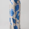 Pantalones rectos de satén Rachel – Estampado geométrico azul Pantalones rectos de satén Rachel – Estampado geométrico azul
