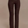 Pantalones rectos Jackie Diamante – Chocolate Pantalones rectos Jackie Diamante – Chocolate