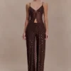 Pantalones rectos Jackie Diamante – Chocolate Pantalones rectos Jackie Diamante – Chocolate