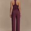 Pantalones rectos Ramona de modal – Caoba