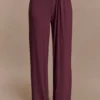 Pantalones rectos Ramona de modal – Caoba