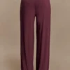 Pantalones rectos Ramona de modal – Caoba
