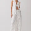 Pantalones rectos Tessa Broderie – Blanco Pantalones rectos Tessa Broderie – Blanco