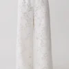 Pantalones rectos Tessa Broderie – Blanco Pantalones rectos Tessa Broderie – Blanco
