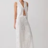 Pantalones rectos Tessa Broderie – Blanco Pantalones rectos Tessa Broderie – Blanco