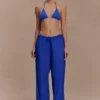 Pantalones rectos transparentes Tonya – Azul cobalto Pantalones rectos transparentes Tonya – Azul cobalto