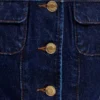 Partes de arriba ajustadas de denim de pantalones cortos Marge – Azul índigo Partes de arriba ajustadas de denim de pantalones cortos Marge – Azul índigo