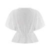 Partes de arriba de algodón con mangas abullonadas Emilie – Blanco Partes de arriba de algodón con mangas abullonadas Emilie – Blanco