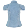 Partes de arriba de Denim de manga corta Bently – Azul claro lavado Partes de arriba de Denim de manga corta Bently – Azul claro lavado