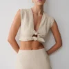 Pantalones cortos de lino Anahita – Natural