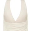 Partes de arriba de modal con cuello vuelto delantero Huyen – Marfil Partes de arriba de modal con cuello vuelto delantero Huyen – Marfil