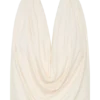 Partes de arriba de modal con cuello vuelto delantero Huyen – Marfil Partes de arriba de modal con cuello vuelto delantero Huyen – Marfil