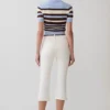 Partes de arriba de punto con botones Philly Stripe – Chocolate/Azul Partes de arriba de punto con botones Philly Stripe – Chocolate/Azul