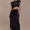 Falda midi de seda Zendaya – Negro Falda midi de seda Zendaya – Negro