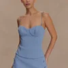 Partes de arriba de traje con tirantes finos Jaime – Azul océano Partes de arriba de traje con tirantes finos Jaime – Azul océano