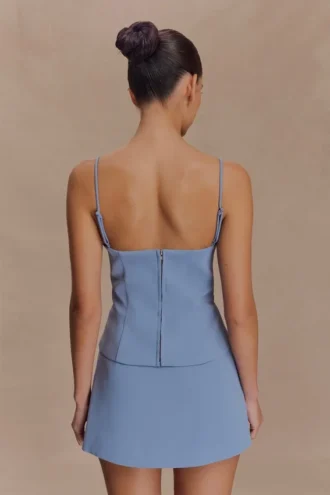 Partes de arriba de traje con tirantes finos Jaime – Azul océano