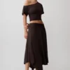 Falda midi Luu Slinky – Chocolate oscuro Falda midi Luu Slinky – Chocolate oscuro