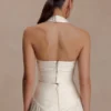 Partes de arriba fruncidas con cuello en V Makena – Blanco ópalo Partes de arriba fruncidas con cuello en V Makena – Blanco ópalo