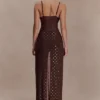 Partes de arriba largas con diamantes Jackie – Chocolate