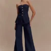 Vaqueros de Denim acampanados de pierna ancha Jen – Azul índigo