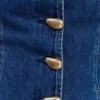 Partes de arriba largas sin tirantes con botones Lennox – Azul oscuro Partes de arriba largas sin tirantes con botones Lennox – Azul oscuro