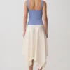 Partes de arriba sin mangas con cuello cuadrado acanalado Aisling – Azul aciano Partes de arriba sin mangas con cuello cuadrado acanalado Aisling – Azul aciano