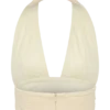Partes de arriba sin mangas con cuello halter plisado Amaris – Limón
