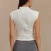 Partes de arriba sin mangas de cuello alto Ellia – Blanco Partes de arriba sin mangas de cuello alto Ellia – Blanco