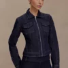 Partes de arriba tipo chaqueta entallada Cierra – Azul índigo lavado Partes de arriba tipo chaqueta entallada Cierra – Azul índigo lavado