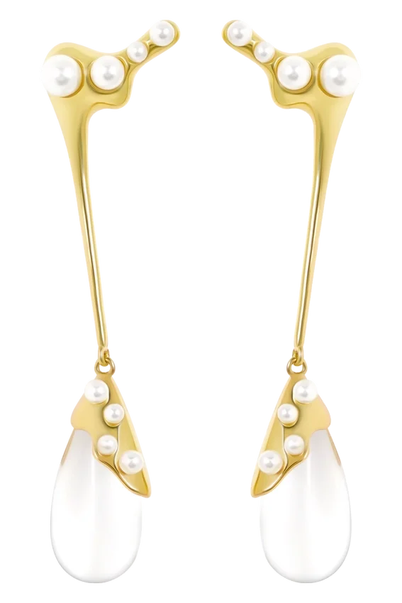 Pendientes Adelaide con perlas colgantes – Dorado Pendientes Adelaide con perlas colgantes – Dorado
