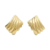 Pendientes cuadrados con textura Olympia – Dorado