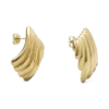 Pendientes cuadrados con textura Olympia – Dorado