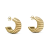 Pendientes de aro con textura Amelia – Dorado Pendientes de aro con textura Amelia – Dorado