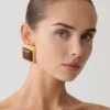 Pendientes de botón cuadrados Inaya – Dorado Pendientes de botón cuadrados Inaya – Dorado