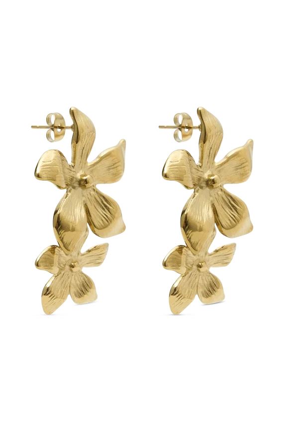 Pendientes de flor colgantes Infatuated – Dorado Pendientes de flor colgantes Infatuated – Dorado