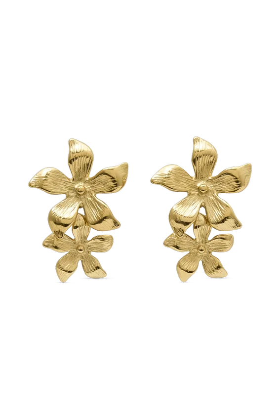 Pendientes de flor colgantes Infatuated – Dorado Pendientes de flor colgantes Infatuated – Dorado