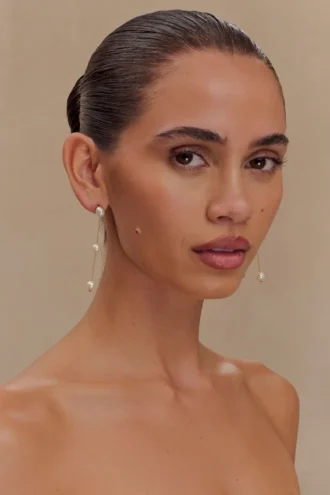Pendientes de perlas de agua dulce Bodhi – Perla