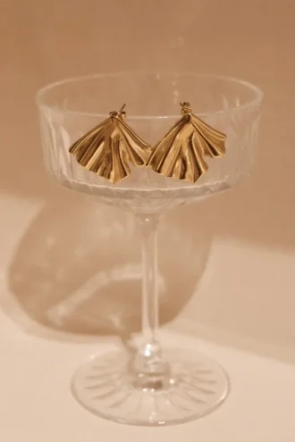 Pendientes drapeados Willa – Oro