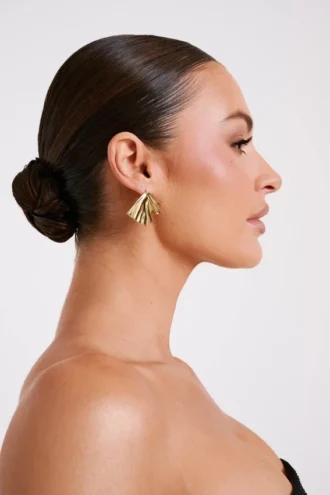 Pendientes drapeados Willa – Oro