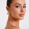 Pendientes drapeados Willa – Oro Pendientes drapeados Willa – Oro