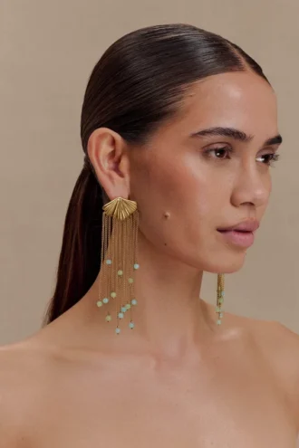 Pendientes Maia Chandelier – Dorado