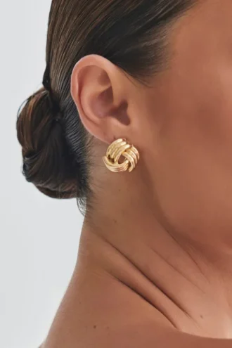 Pendientes Rowan Knotted – Oro