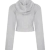 Sudadera con capucha y cremallera Quinn – Gris claro jaspeado