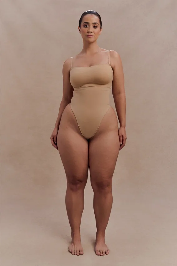 Braguitas moldeadoras de cintura alta Saria – Beige Braguitas moldeadoras de cintura alta Saria – Beige