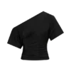 Top ajustado con hombros descubiertos Luu – Negro